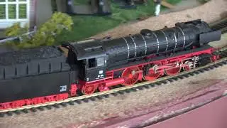1955/1956 Loreley Express w/ Fleischmann 01 147 section Cologne--Basel