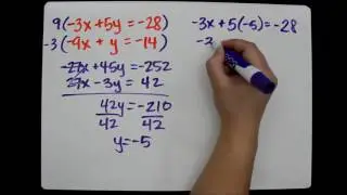 Systems of Equations by Elimination Part 2 Tutorial