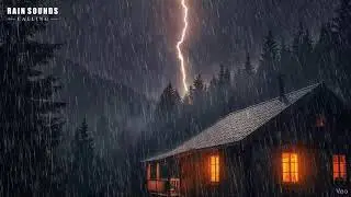 Cabin Night Stormscape 🌧️ Heavy Rain and Thunder Sounds for Deep Sleep and Mental Focus