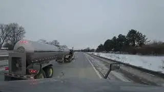 First person view trucking early early morning