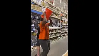 Guy Put A Bucket Over A Stranger's Head For A Prank