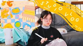 🎨 studio vlog ep. 24: digital art, clay pin fail, and art thoughts(finding a style/inspiration)