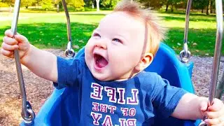 Funny baby outdoor moments