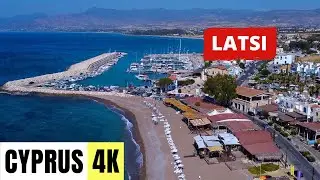 PAPHOS, CYPRUS 🇨🇾 [4K Drone] Latsi Beach & Harbour