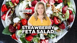 Strawberry Feta Salad With Walnuts and Basil Dressing