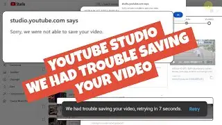 YouTube Studio Error 