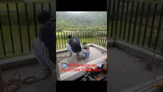PU injection waterproofing grouting 🏠💧#injectiongrouting #puinjection #waterproofing #somawat