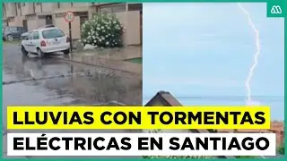 Inusuales lluvias con tormentas eléctricas en Santiago: se reportaron palmeras incendiadas por rayos