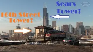 Trains at 16th Street Tower in Chicago!