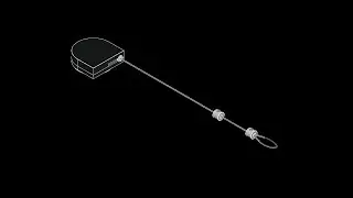 RUIWOR RW0805 Slow Retract Cable Pull Box With Adjustalbe Lasso Loop For Open Sale Security
