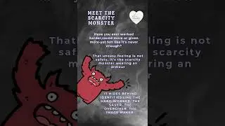 ⚔️ The Scarcity Monster is that sneaky voice whispering &ldquo;Not enough&rdquo;