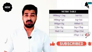 Metric Table || Drug Calculations  || Dose Conversion @ClinicalTalks