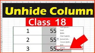 How to Unhide Column in Microsoft Excel