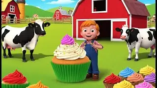 Old MacDonald Feeds His Cows Cupcakes | Fun and Colorful Kids Nursery Rhyme Animation