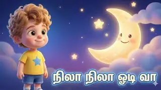 நிலா நிலா ஓடி வா 🌙 | Tamil Kids Lullaby | Baby Sleep Song