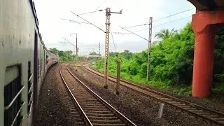 S Curve Rail Line Tracks View From EMU Local Train
