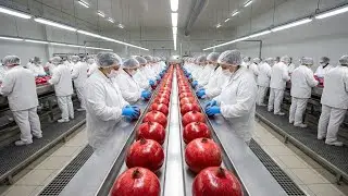 Inside a Modern Pomegranate Juice Factory | From Fresh Pomegranates to Bottled Juice