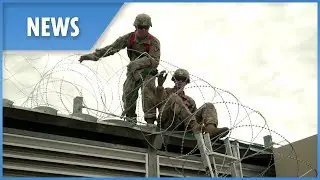Operation Faithful Patriot: troops deploy barbed wire along the border