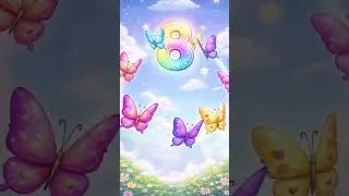 Learn Number 8 🦋 | Counting 8 Colorful Butterflies | Fun Kids Learning