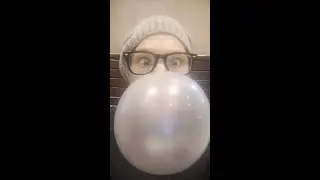 Public Bubble Gum Bubbles At The Train Station