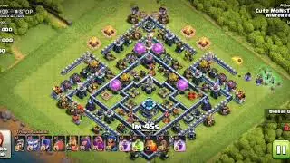 3 STAR RING BASE TH13 WITH YETI WITCH SMACK in CLASH OF CLANS