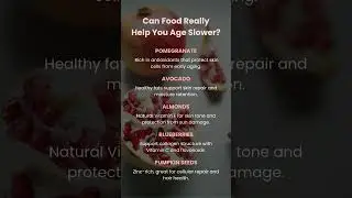 Foods That Slow Aging | Best Anti-Aging Foods for Healthy Skin #antiaging  #skinhealth #shorts