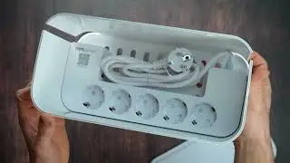 LDNIO SE5334 Eloszt&oacute; 5 AC aljzattal, 3x USB, 2m feh&eacute;r k&aacute;belrendező dobozzal