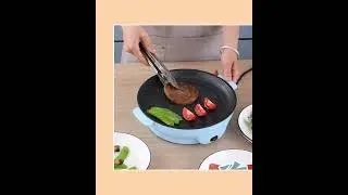 220V Multifunction Electric Frying Pan Skillet: Non-Sticky Tool.