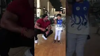 Chota Ghuman workout .... varinder ghuman father - son strong bond pajii   #ghuman