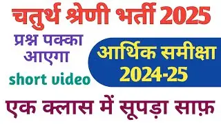 Rajasthan 4th Grade Vacancy || Rajasthan Economics Survey 2024-25 || चतुर्थ श्रेणी आर्थिक समीक्षा 