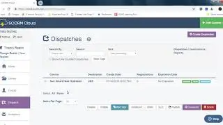 Dispatch function in SCORM Cloud