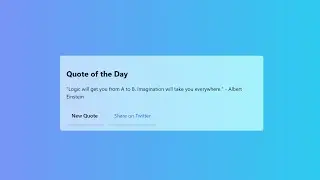 Create Random Quote Generator Using React and Tailwind CSS #reactjs #tailwindcss