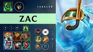 Zac Jungle vs Skarner - KR Grandmaster Patch 26.02