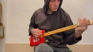 Blues slide Oil can cigar box guitar