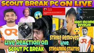 Mortal And Mavi Live Reaction On scout pc break😱| Mavi Income Reveled | Regaltos Strike Removed