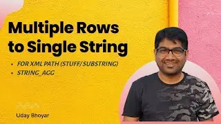 Multiple Rows to Single String | STRING_AGG |FOR AML PATH | SQL Server | SQL Tutorial