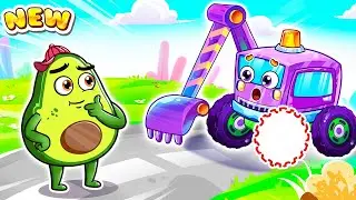 Excavator Lost Wheel | Construction Vehicles Song | Toddler Learn Vehicles by Yum Yum Kids Songs