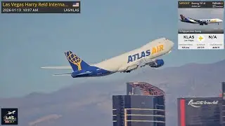 Boeing 747-8 , Atlas Air N850GT departing LAS Vegas on its way to N/A.