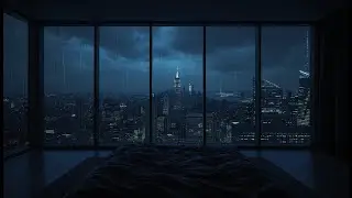 Manifest Your NYC Penthouse 🌧️ Rainy Night City View | Deep Sleep & Visualization |