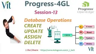 Progress 4GL-Session-13 | Database CRUD Operations @vitechtalks | Progress Training