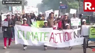 School Children Participate In Global Climate Strike Rally In Odisha's Bhubaneswar