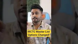 IRCTC Master List Changed! New Update Alert #irctcupdate #ticketbookingonline