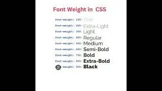 Font Weight in CSS. HTML and CSS Tutorial for beginner.