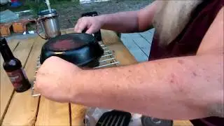 Cast Iron cooking using candles
