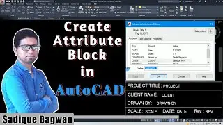 #49 How To Create Attribute in AutoCAD Explained in Hindi