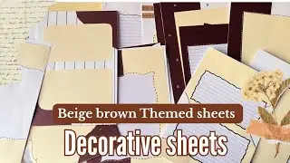 Beige brown themed project sheets idea | Themed project sheets idea