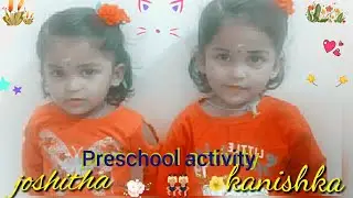 #Preschoolactivity #twinbabies #cutetwingirls colour sorting/Ball drop activity/Cognitive activity