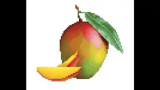 Pixel Art Daily Painting i colored Mango 🥭 # 902