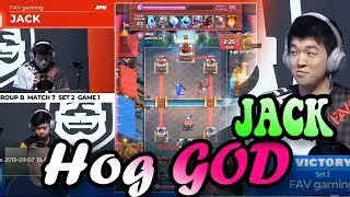 🔥JACK Hog Cycle GOD 👈 JACK vs Jaii CRL asia Clash ROyale