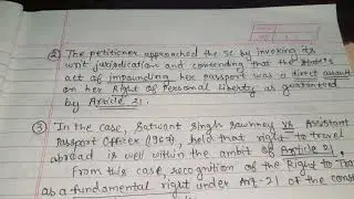 Maneka Gandhi Vs Union of India   (Practical Training)(5th Semester) (Part 17)
